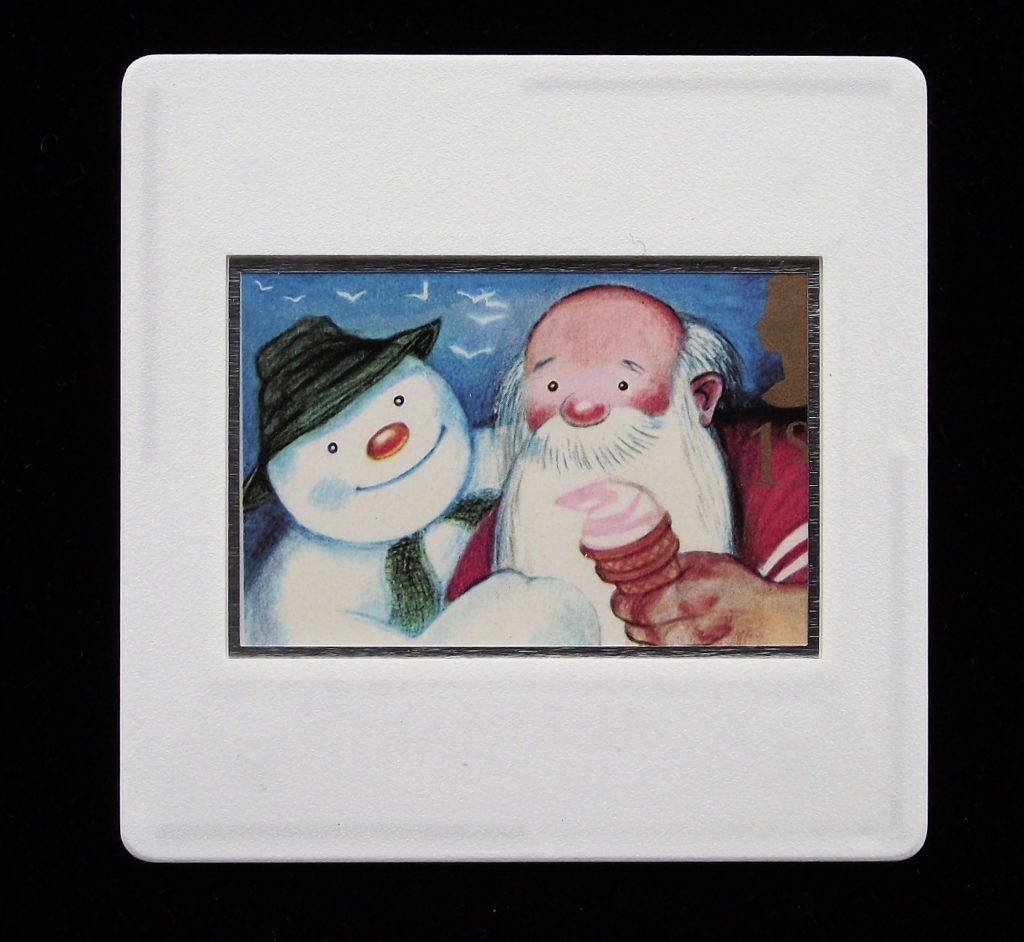 The Snowman brooch - Raymond Briggs - children's book character badge