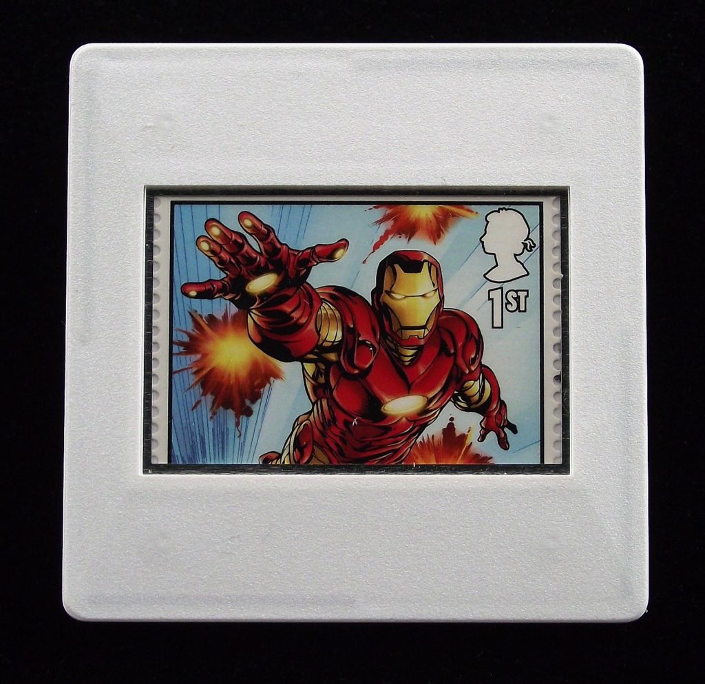 Iron Man brooch - Marvel Comic Character brooch - Stamp Style badge